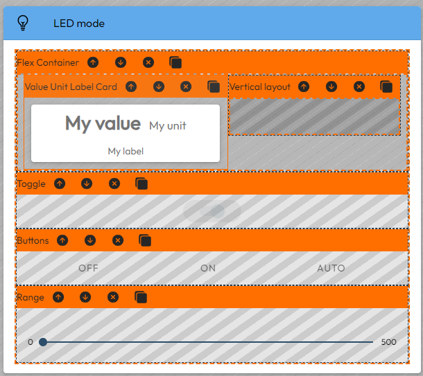 LED mode layout
